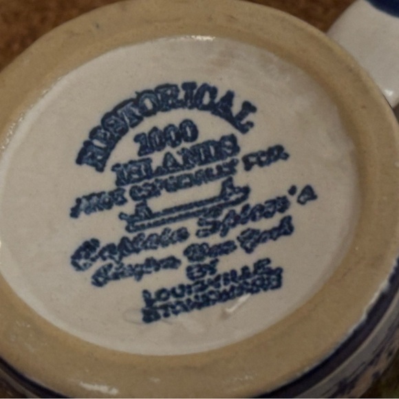 (5) Louisville Stoneware Pottery Blue and White Ceramic Mug Set - Picture 3 of 3